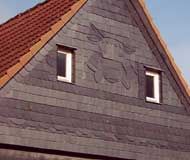 Fassadengestaltung der Dachdeckerei Jean Kuhla aus Kuhstorf